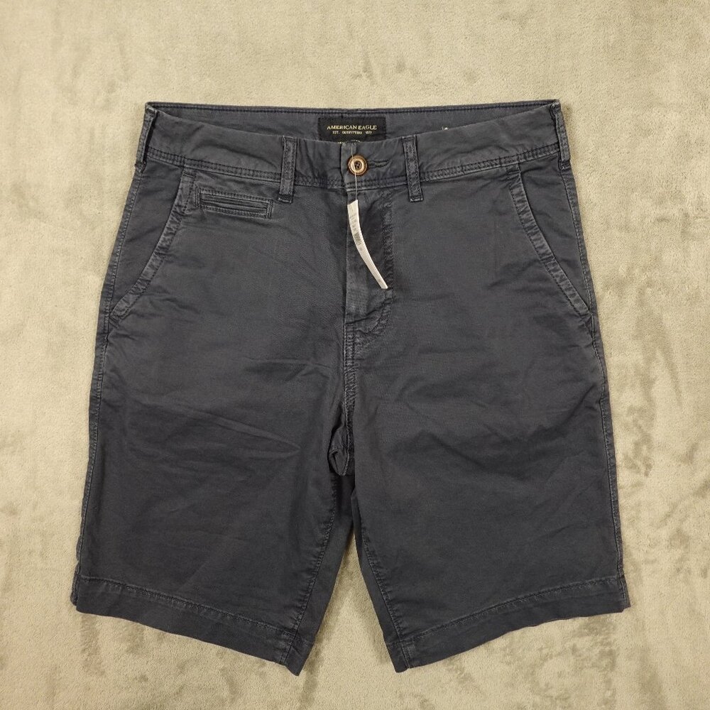 American‎ Eagle chino shorts women's 28 blue classic NWT